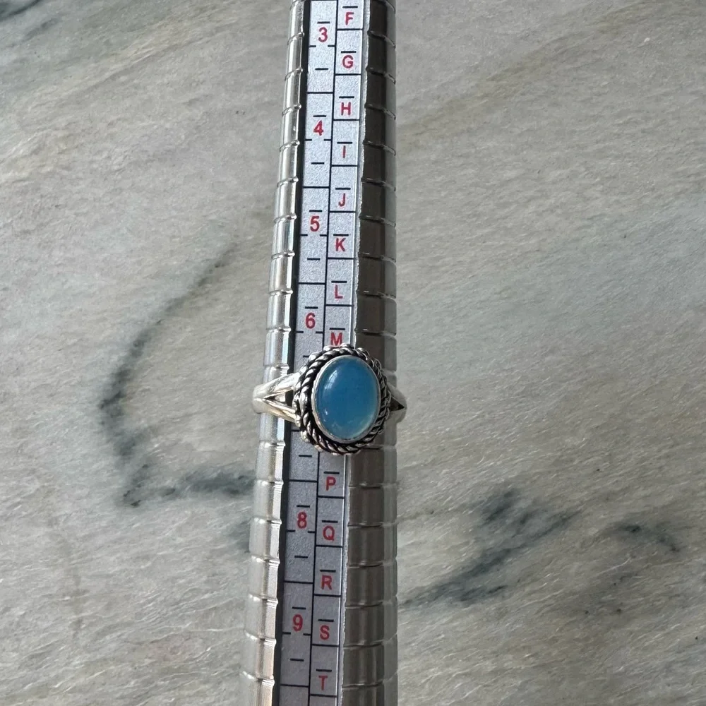 NWOT Sundance Ethereal Skies Ring, Blue Chalcedony, Sterling Silver - Picture 5 of 5